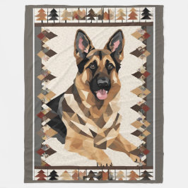 German Shepherd Blanket Fleecedecke