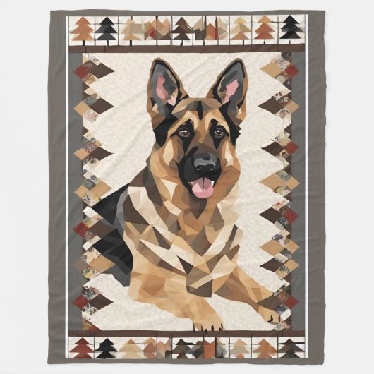 German Shepherd Blanket Fleecedecke (Vorderseite)