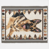 German Shepherd Blanket Fleecedecke (Vorderseite (Horizontal))