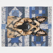 German Shepherd Blanket Fleecedecke (Vorderseite (Horizontal))