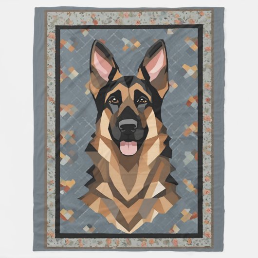 German Shepherd Blanket Fleecedecke (Vorderseite)