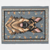 German Shepherd Blanket Fleecedecke (Vorderseite (Horizontal))