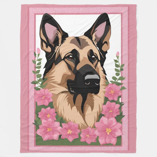 German Shepherd Blanket Fleecedecke (Vorderseite)