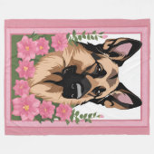 German Shepherd Blanket Fleecedecke (Vorderseite (Horizontal))