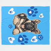 German Shepherd Blanket Fleecedecke (Vorderseite (Horizontal))