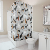 German Shepherd Bones and Paws Duschvorhang (Beispiel)
