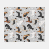 German Shepherd Bones and Paws Fleecedecke (Vorderseite (Horizontal))