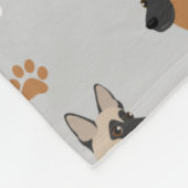 German Shepherd Bones and Paws Fleecedecke (Ecke)