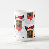 German Shepherd Breed Dog Pattern Stars Christmas Kaffeetasse (Mittel)