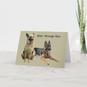 German Shepherd Buddies Greeting Card Feiertagskarte