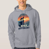 German Shepherd Built Different Graphic Hoodie (Vorderseite)