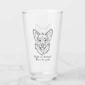 German Shepherd, Built to Protect, Born to Love! Glas (Rückseite)