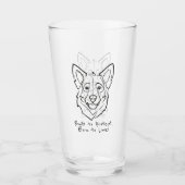 German Shepherd, Built to Protect, Born to Love! Glas (Vorderseite)