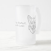 German Shepherd, Built to Protect, Born to Love! Mattglas Bierglas (VorderseiteRechts)