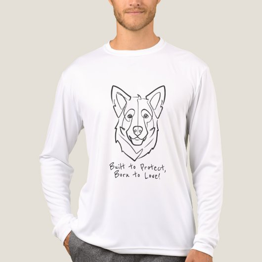 German Shepherd, Built to Protect, Born to Love! Tri-Blend Shirt (Vorderseite)