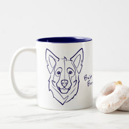 German Shepherd, Built to Protect, Born to Love! Zweifarbige Tasse