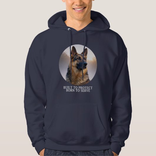 German Shepherd Built to Protect Hoodie (Vorderseite)