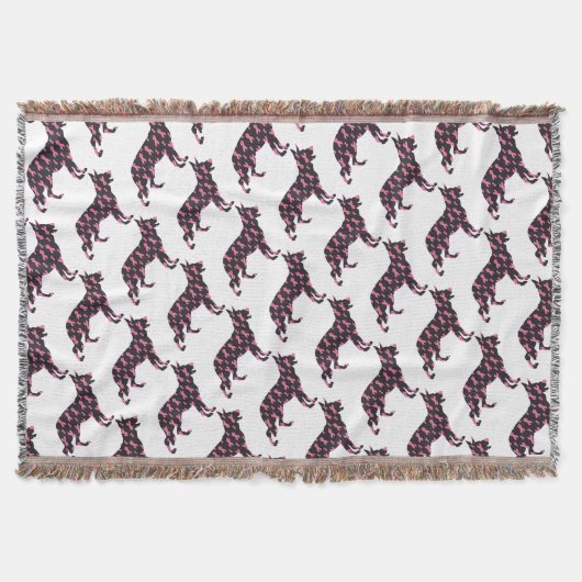 German-Shepherd-Cancer-Ribbon-Black Decke (Vorderseite)