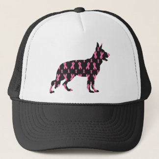 German-Shepherd-Cancer-Ribbon-Black Truckerkappe