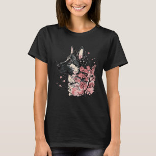 German Shepherd Cherry Blossom Dog Breed Japanisch T-Shirt
