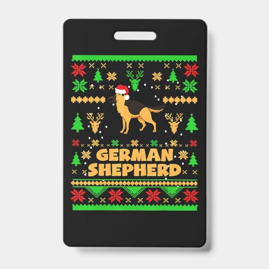German Shepherd Christmas Ausweis (Vorderseite)