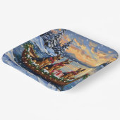 German Shepherd Christmas Boat Holiday Pappteller (Gewinkelt)