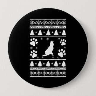 German Shepherd Christmas Button