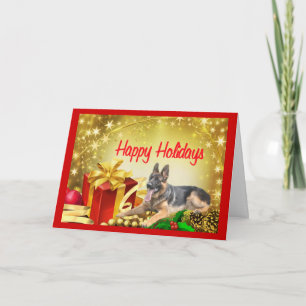 German Shepherd Christmas Card Geschenk Feiertagskarte