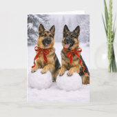 German Shepherd Christmas Card Karte (Vorderseite)