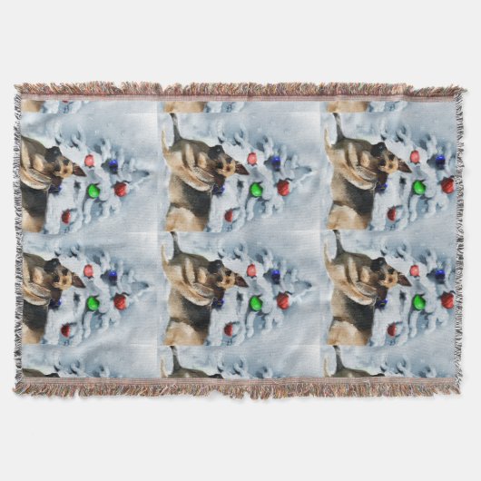 German Shepherd Christmas Decke (Vorderseite)