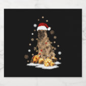 German Shepherd Christmas Dog Light Ugly Schaumweinetikett (Einzelnes Label)