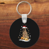 German Shepherd Christmas Dog Light Ugly Schlüsselanhänger (Vorderseite)