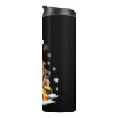 German Shepherd Christmas Dog Light Ugly Thermosbecher (Nach rechts gedreht)