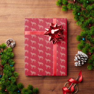German Shepherd Christmas Dog Niedliche Silhouette Geschenkpapier
