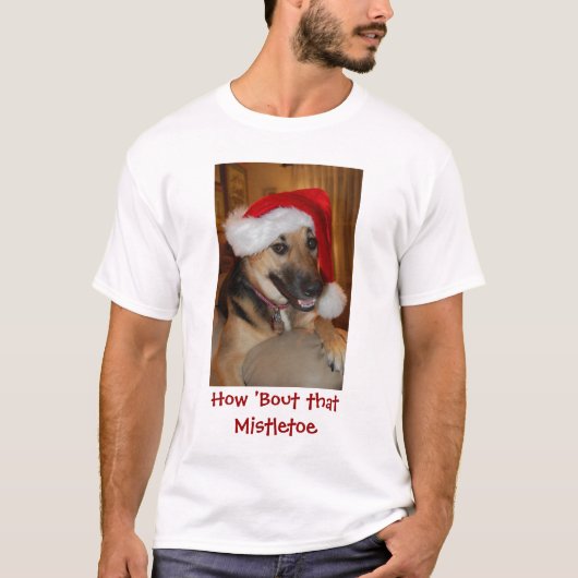 German Shepherd Christmas Dog T-Shirt (Vorderseite)