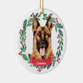German Shepherd Christmas Elegante Watercolor Dog Keramik Ornament (Rechts)