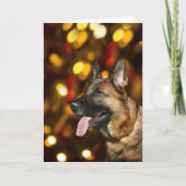 German Shepherd Christmas Feiertagskarte (Vorderseite)