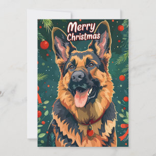 German Shepherd Christmas Feiertagskarte