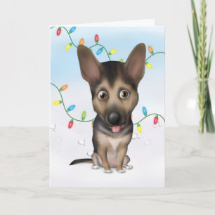 German Shepherd Christmas Feiertagskarte
