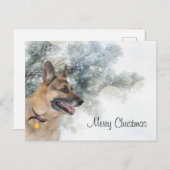 German Shepherd Christmas Feiertagspostkarte (Vorne/Hinten)