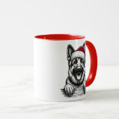 German Shepherd Christmas – Festive Dog Tasse (VorderseiteRechts)