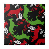 German Shepherd Christmas Fliese (Vorderseite)