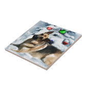 German Shepherd Christmas Fliese (Seite)