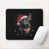German Shepherd Christmas Funny Santa Hat Dog Xmas Mousepad (Mit Mouse)