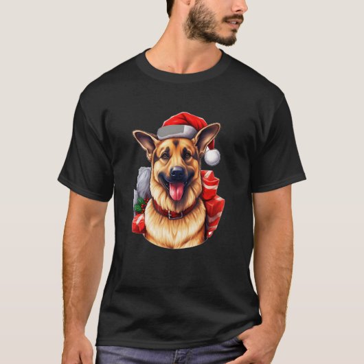 German Shepherd Christmas German Shepherd Owners T-Shirt (Vorderseite)