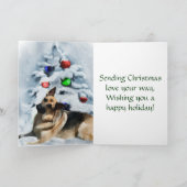 German Shepherd Christmas Geschenke Feiertagskarte (Innenseite)