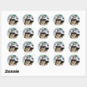 German Shepherd Christmas Geschenke Runder Aufkleber (Blatt)