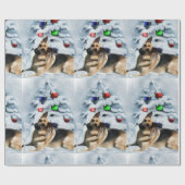 German Shepherd Christmas Geschenkpapier (Flach)