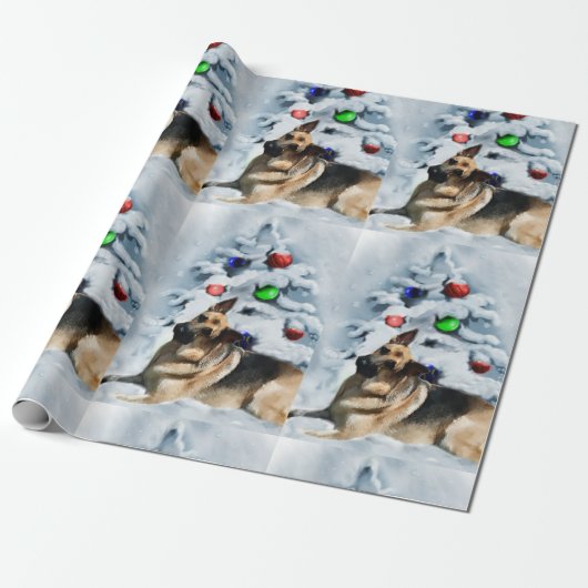 German Shepherd Christmas Geschenkpapier (Ungerollt)