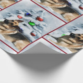 German Shepherd Christmas Geschenkpapier (Ecke)